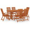 vidaXL Juego de comedor para jard&iacute;n 7 pzas madera maciza de eucalipto