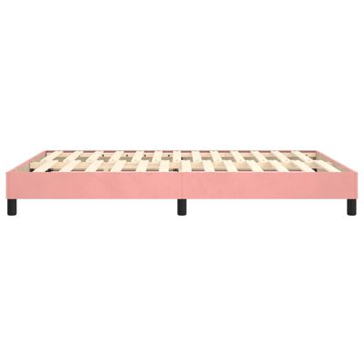 vidaXL Estructura de cama de terciopelo rosa 140x200 cm
