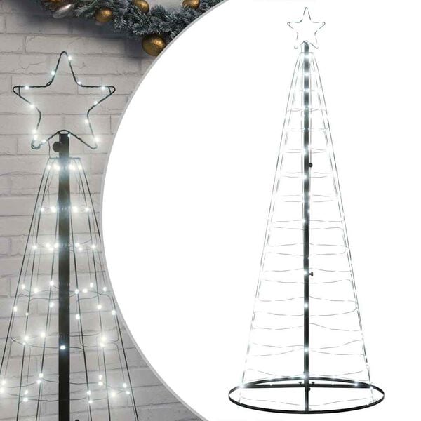 vidaXL Árbol de Navidad LED 200 LEDs blanco frío 180 cm
