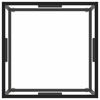 vidaXL Mesa de centro con vidrio templado negro 60x60x35 cm