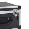 vidaXL Maletín para 40 CD aluminio y ABS negro