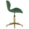vidaXL Sillas de comedor giratorias 2 unidades terciopelo verde oscuro