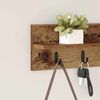 vidaXL Perchero de pared Madera vieja 60 x 10,5 x 18 cm