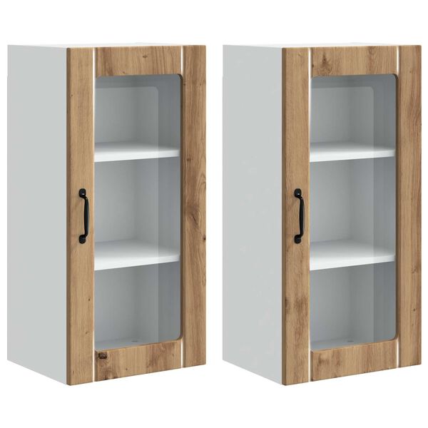 vidaXL Mueble de Cocina 2 pcs Roble artesanal 40 x 31 x 80 cm
