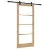 vidaXL Puerta Corredera ORKDAL Natural y negro 93 x 202 cm