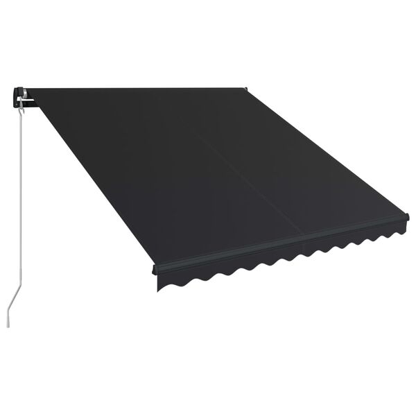 vidaXL Toldo retr&aacute;ctil manual gris antracita 300x250 cm
