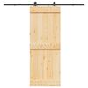 vidaXL Puerta corredera con herrajes madera maciza de pino 80x210 cm