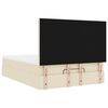 vidaXL Estructura de cama otomana con colchón tela crema 140x200cm