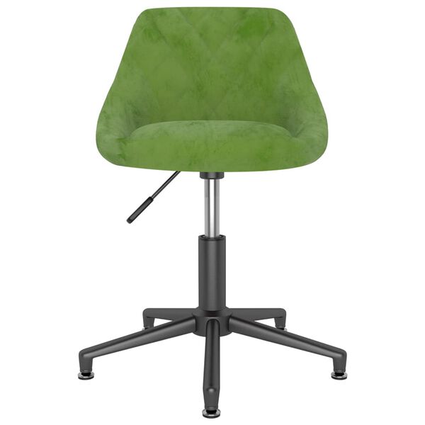 vidaXL Sillas de comedor giratorias 4 uds de terciopelo verde claro