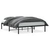 vidaXL Estructura de cama sin colch&oacute;n metal negro 140x200 cm
