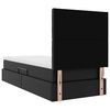 vidaXL Cama con almacenamiento y LED con colch&oacute;n Negro 100 x 200 cm
