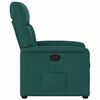 vidaXL Sill&oacute;n reclinable de tela verde oscuro