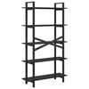 vidaXL Estante de libros Roble Negro 100 x 33,5 x 178 cm