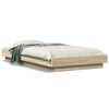 vidaXL Estructura cama con luces LED madera roble Sonoma 90x190 cm