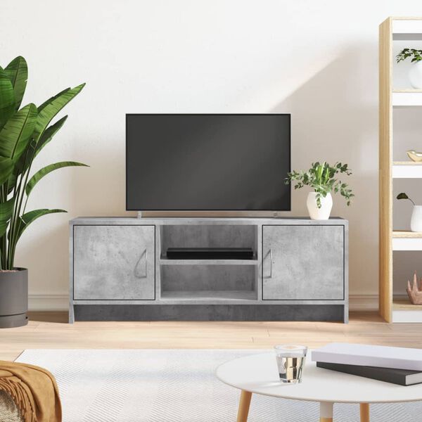 vidaXL Mueble de TV madera de ingenier&iacute;a gris hormig&oacute;n 102x30x37,5 cm