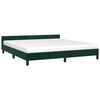 vidaXL Estructura cama sin colch&oacute;n terciopelo verde oscuro 180x200 cm