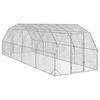 vidaXL Gallinero 2,5x8x2,25 m acero galvanizado