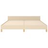 vidaXL Cama sin colch&oacute;n tela color crema 160x200 cm
