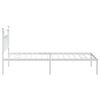 vidaXL Estructura cama sin colchón con cabecero metal blanco 107x203cm