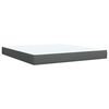 vidaXL Cama box spring con colch&oacute;n tela gris oscuro 180x200 cm