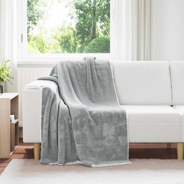 vidaXL Manta Gris 130 x 150 cm Lana