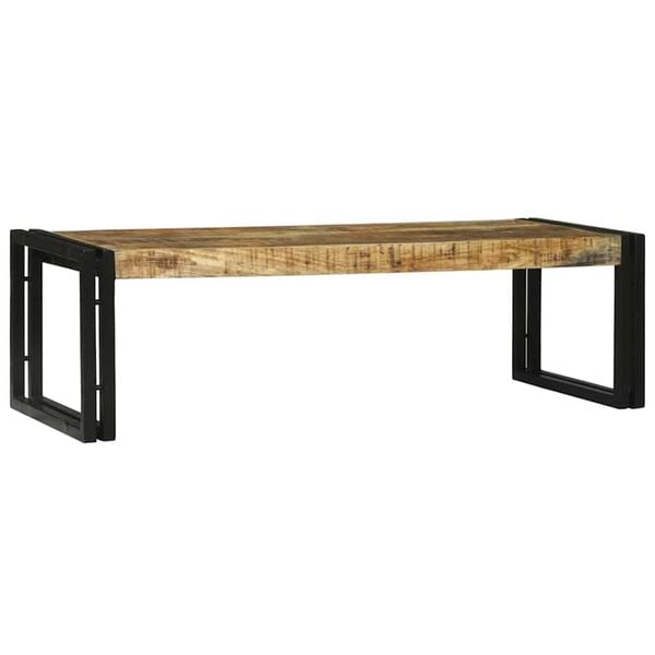 vidaXL Mesa de Café 2 pcs Marrón madera maciza de mango