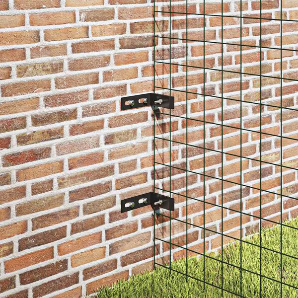 vidaXL Conector de esquina para pared 10 sets gris antracita