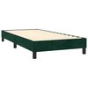 vidaXL Cama box spring colch&oacute;n y LED terciopelo verde oscuro 90x200 cm