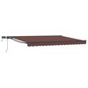 vidaXL Armaz&oacute;n de toldo manual con LEDs Marr&oacute;n y Antracita 4,5 x 3,5 m