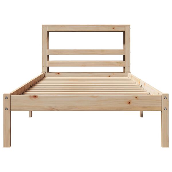vidaXL Estructura de cama sin colchón madera maciza de pino 90x190 cm