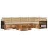 vidaXL Conjunto de sof&aacute;s de exterior con coj&iacute;n 6 pcs Natural y Beige