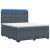 vidaXL Cama box spring con colch&oacute;n Gris oscuro 140 x 200 cm Terciopelo