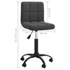 vidaXL Silla de oficina giratoria de terciopelo negro