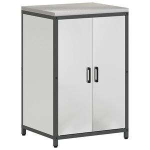 vidaXL Armario de almacenamiento para cocina HATTEM Plateado Acero