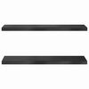 vidaXL Estantes de pared 2 uds acero inoxidable negro 75x23,5x3 cm