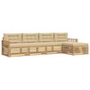 vidaXL Conjunto de sof&aacute;s de exterior 5 uds. y Beige Poli&eacute;ster