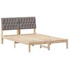 vidaXL Estructura de Cama con Cabecera Tapizada Marr&oacute;n 160 x 200 cm