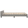 vidaXL Estructura de cama sin colch&oacute;n terciopelo gris claro 140x190 cm