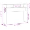 vidaXL Mesa Consola Roble negro 105 x 30 x 80 cm Madera contrachapada