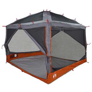 vidaXL Tienda interior para 7 personas con techo Gris y naranja