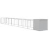 vidaXL Caseta perro corral acero galvanizado gris claro 110x1017x110cm