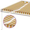 vidaXL Toldo manual retr&aacute;ctil con luz LED amarillo y blanco 300x250 cm