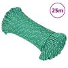 vidaXL Cuerda de barco polipropileno verde 5 mm 25 m