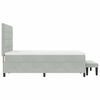 vidaXL Cama tipo Box Spring Gris claro 140 x 190 cm Terciopelo