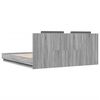 vidaXL Cama con cabecero madera ingenier&iacute;a gris Sonoma 200x200 cm