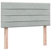 vidaXL Cama box spring con colch&oacute;n terciopelo gris claro 80x220 cm