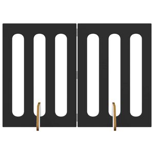 vidaXL Valla plegable para mascotas 2 uds. Roble Negro