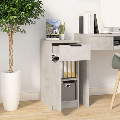vidaXL Armario de escritorio madera contrachapada gris 33,5x50x75 cm