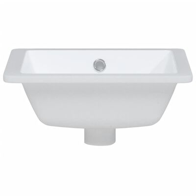 vidaXL Lavabo de baño rectangular cerámica blanco 36x31,5x16,5 cm