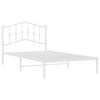 vidaXL Estructura cama sin colch&oacute;n con cabecero metal blanco 100x200cm